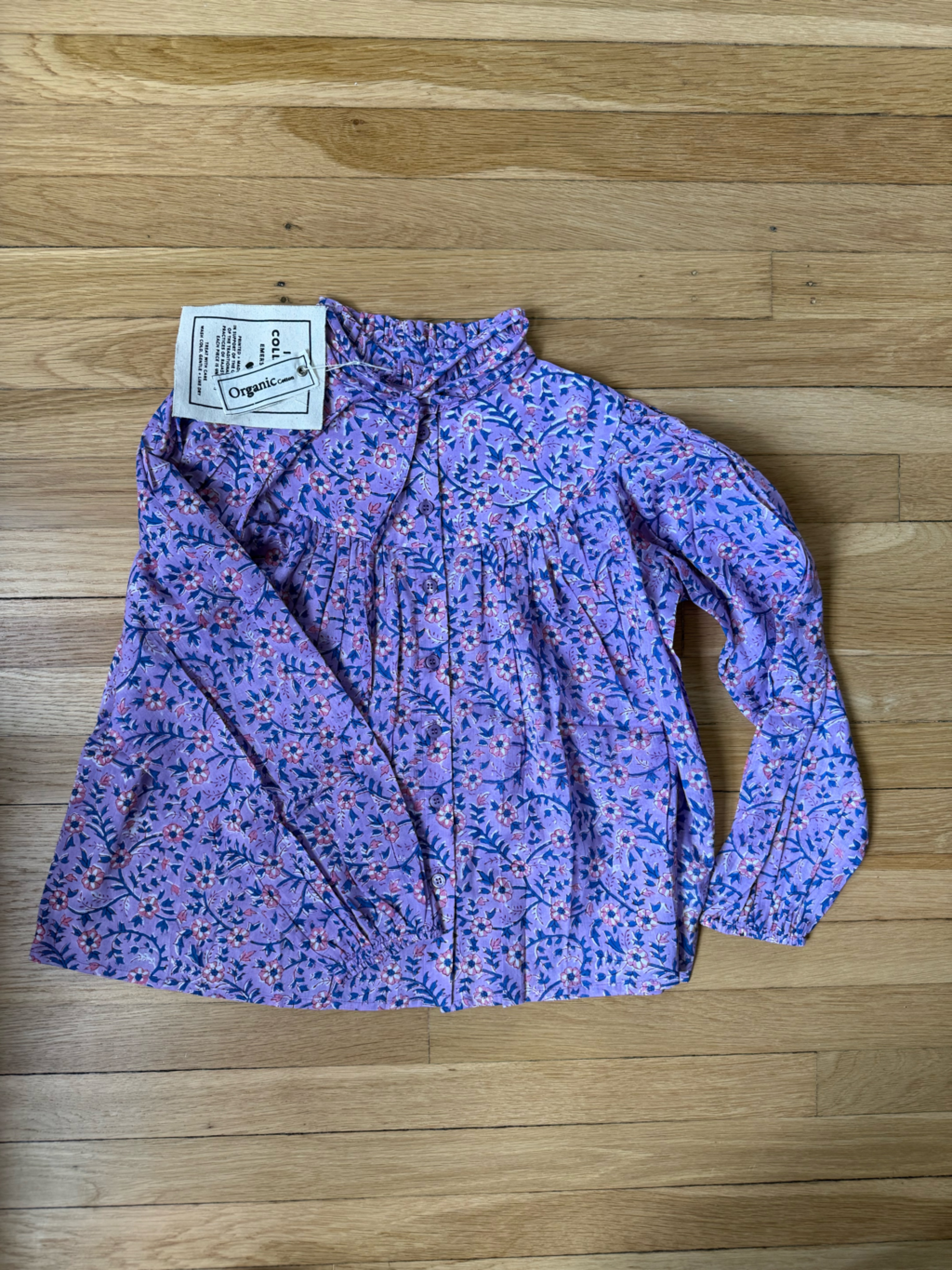 Emerson Fry Emmaline Blouse - Violet Wildflower Organic